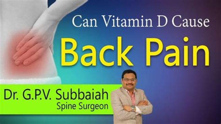 Can vitamin D relieve back pain?