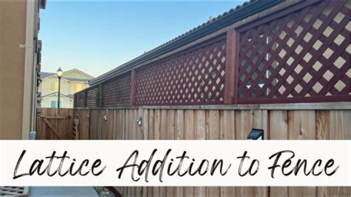 Can you use lattice as a fence?