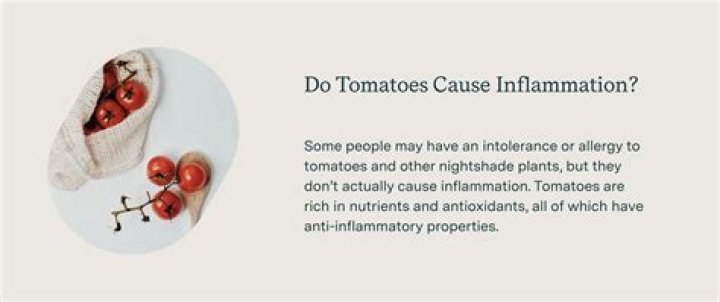 Do tomatoes cause skin inflammation?