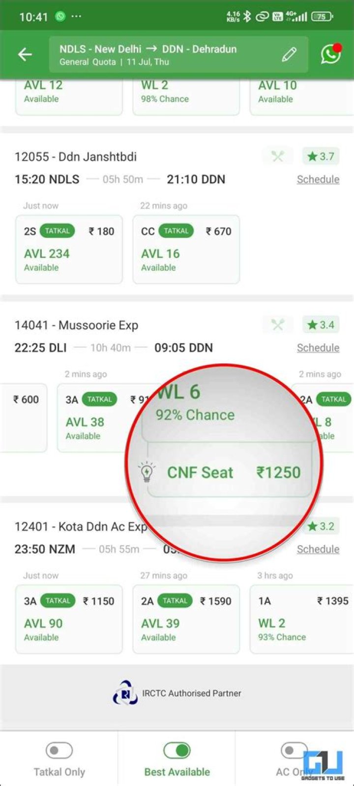 Does RAC 32 get confirmed?