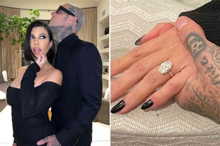 How big is Kourtney Kardashian's diamond ring?