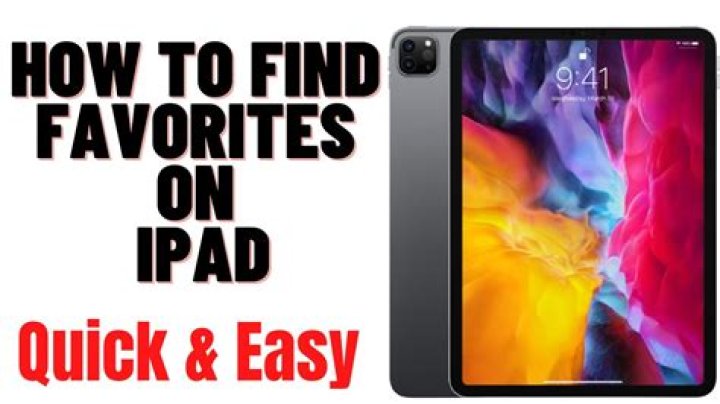 How do I save Favourites on my iPad?