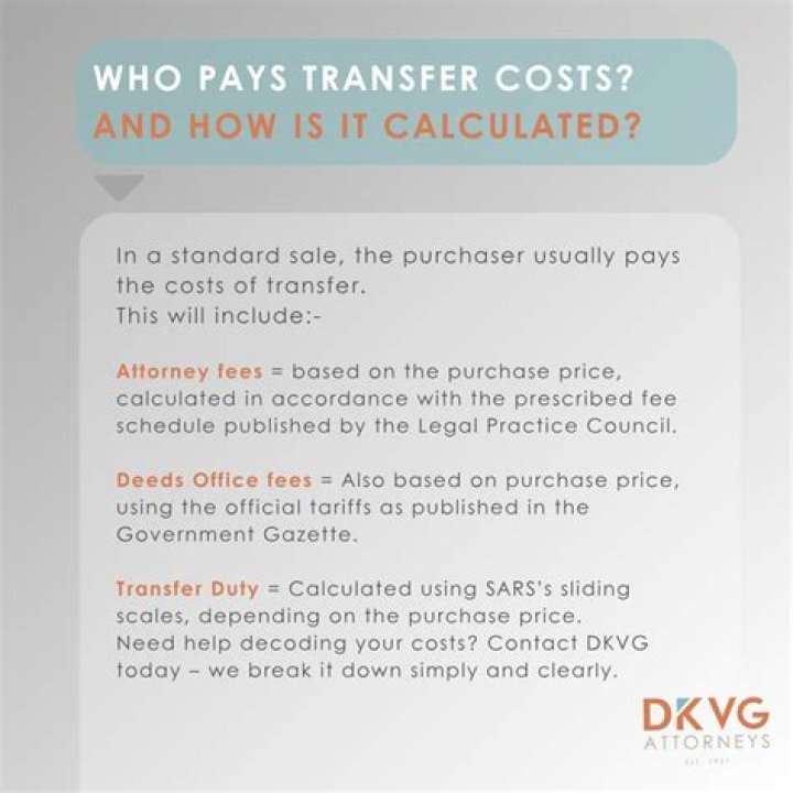 How is transfer fees calculated?