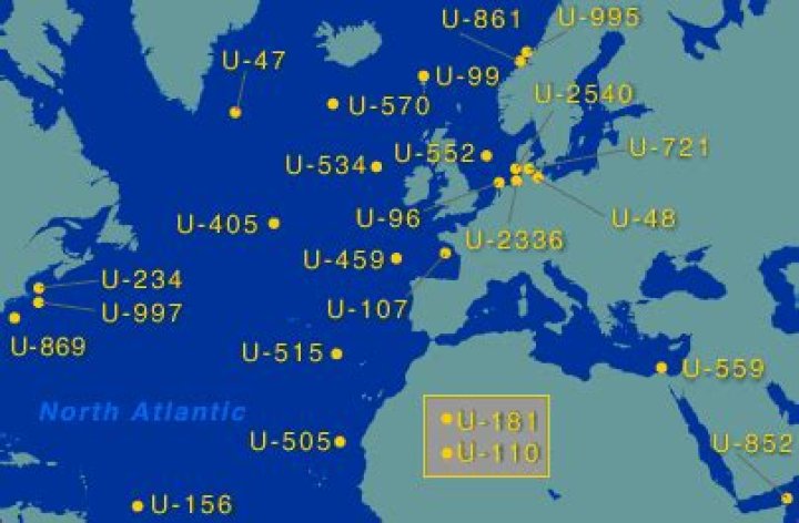 How many German U boats are still missing?