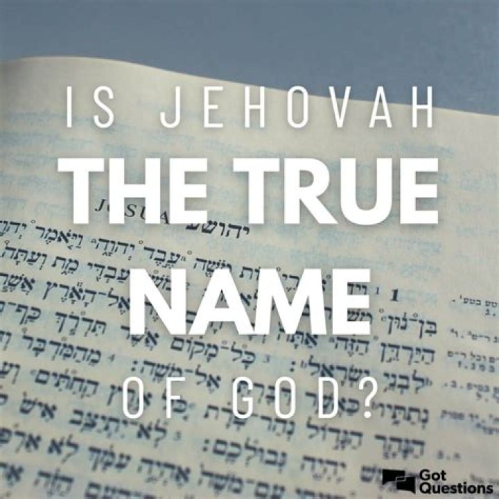Is Jehovah real name of God?