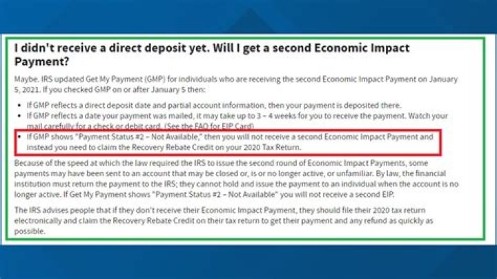 Is there a second economic impact payment in 2021?