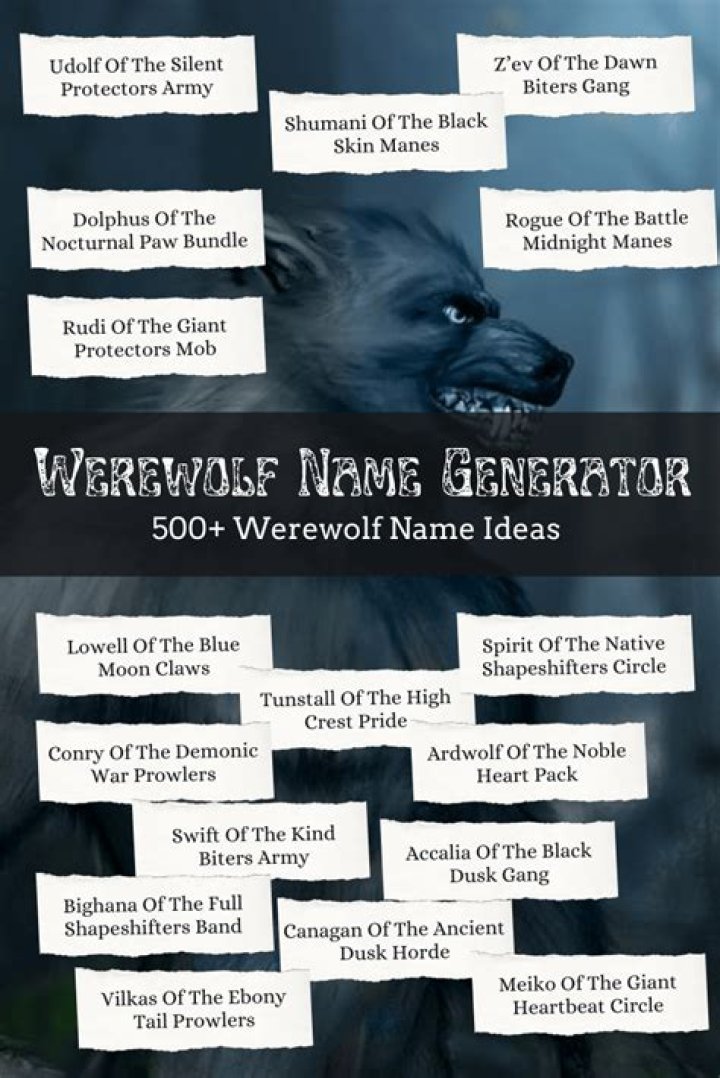 What's a good werewolf name?