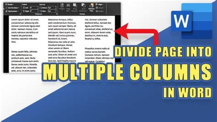 What are columns How do you divide a page into 5 columns?