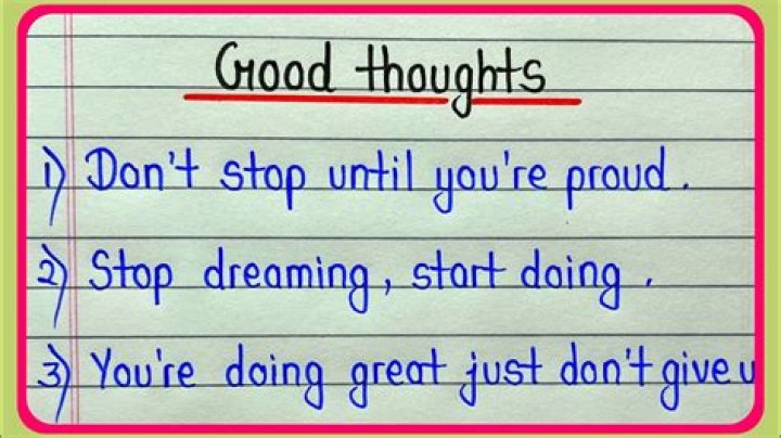 What are the 10 good thoughts?