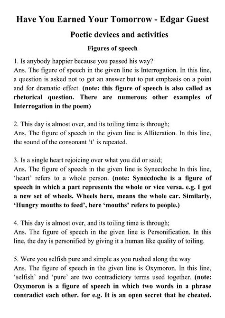 What are the figures of speech used in the poem?