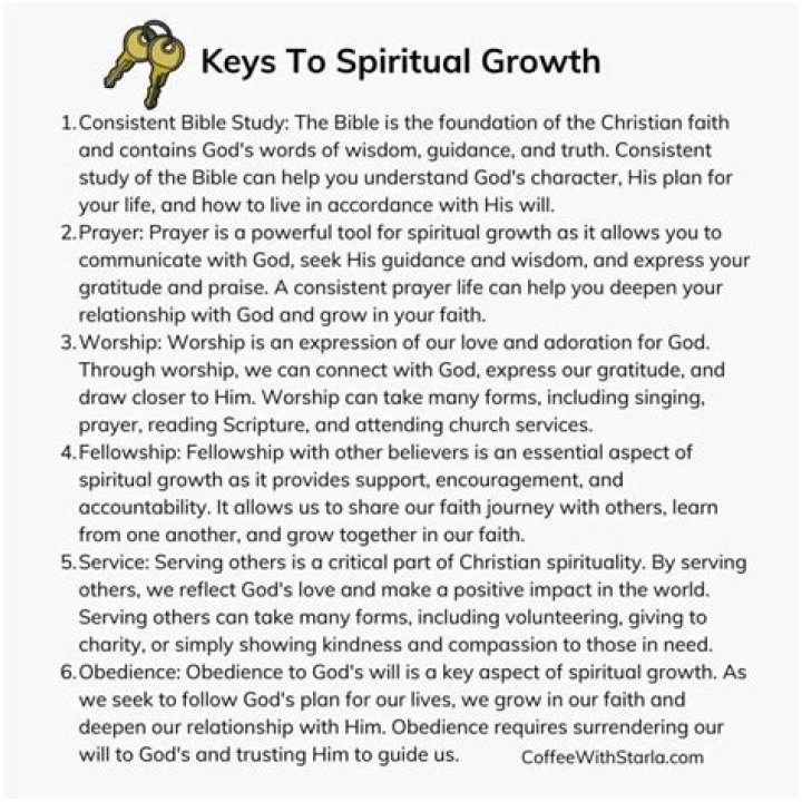 What are the keys to spiritual growth?