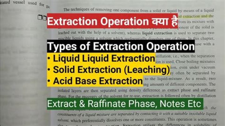 What are types of extraction method?