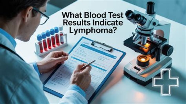 What blood test results indicate lymphoma?