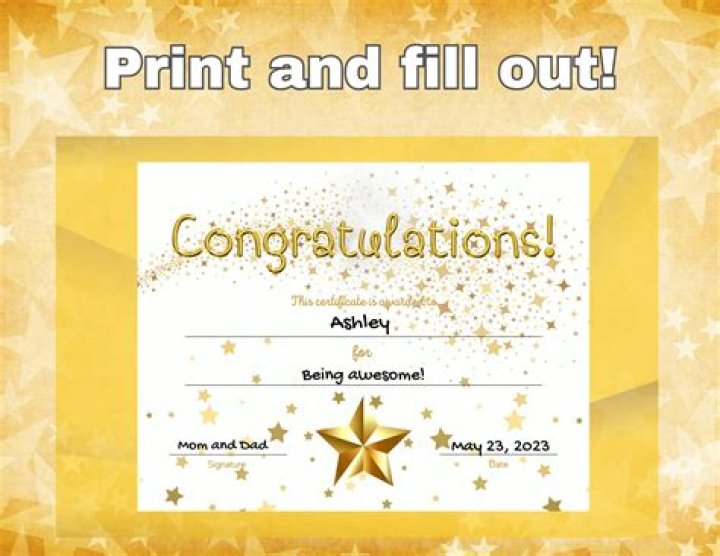 What does a gold star on a ribbon mean?