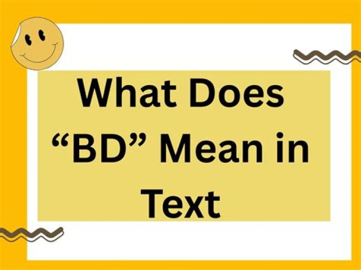 What does BD mean in a job?