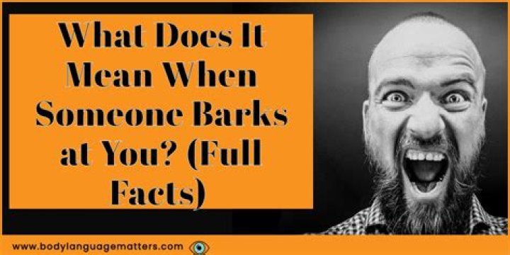 What does it mean when a dog barks at someone?