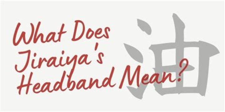 What does it say on Jiraiya's headband?