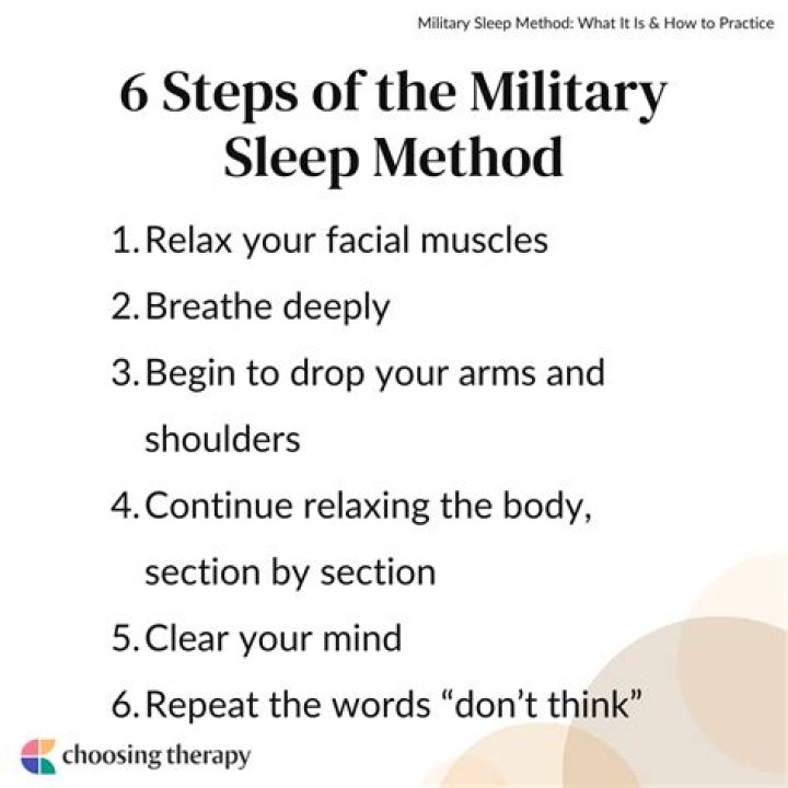 What is the military sleep method?