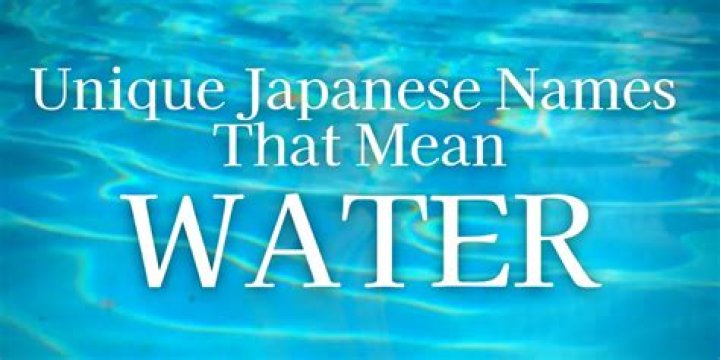 What name means water in Arabic?