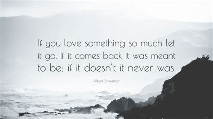 What you love let go if it comes back?