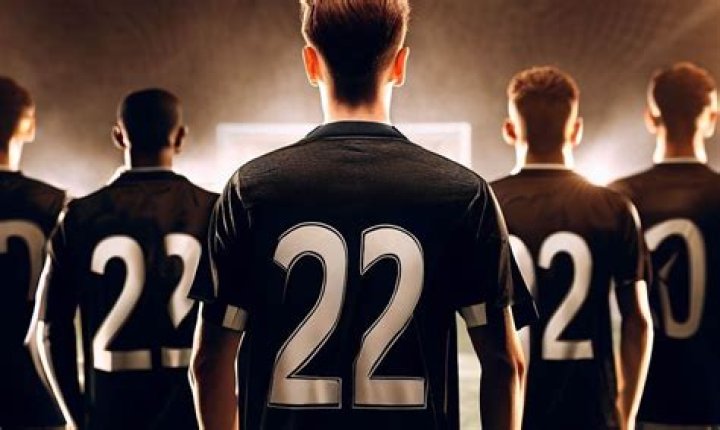 Who wears number 22 in soccer?