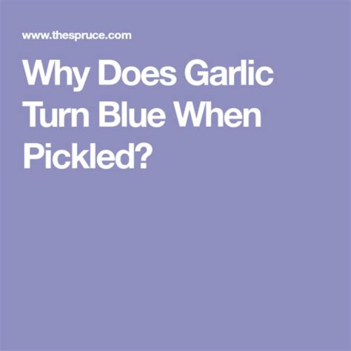 Why did my garlic turn blue?