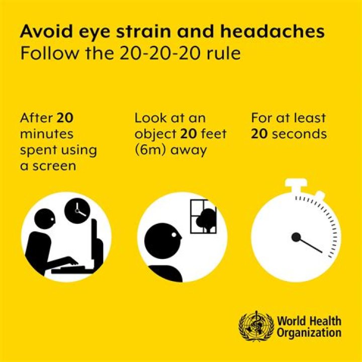 Why should you look away from your screen for at least 20 seconds?