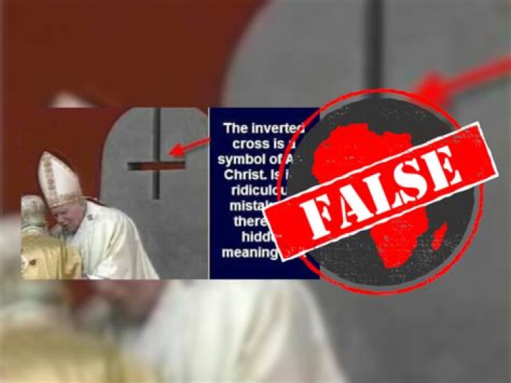 Why was the first pope crucified upside down?